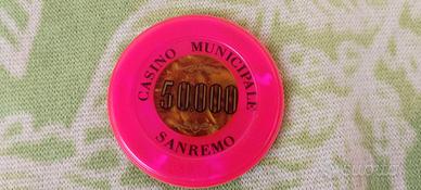 Fiches  50000 lire . Casinò Municipale di Sanremo