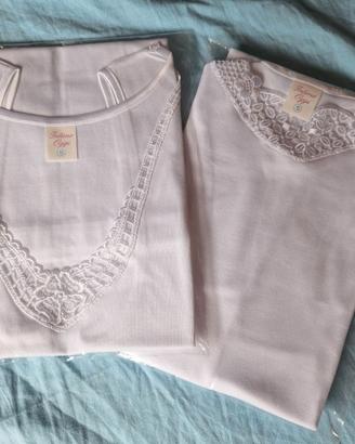 Set canottiere intime bianche donna, Intimo  Oggi