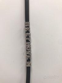 Collare in argento e caucciù