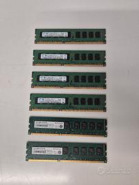 4 × RAM SAMSUNG 2GB + 2 x RAM TRANSCEND 4 GB