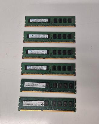 4 × RAM SAMSUNG 2GB + 2 x RAM TRANSCEND 4 GB