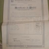 certificato di studio 1963