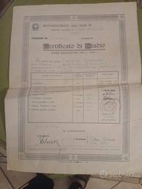 certificato di studio 1963