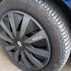 4 Gomme  195/55 r16 + Cerchi e copricerchi Sparco