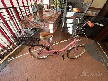 Bicicletta pieghevole con cestini