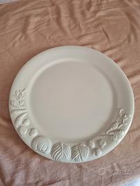 vassoio rotondo ceramica, piatto da portata tondo 