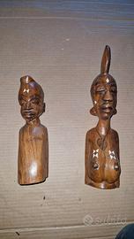 Coppia statue africane