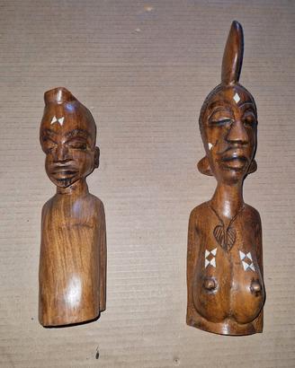 Coppia statue africane