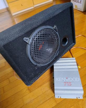 Amplificatore e subwoofer Kenwood auto