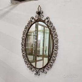 Specchio Anni 50 Vetro a Specchio Ferro Battuto It