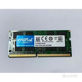 8GB SODIMM DDR4 2400mhz PC4-19200 CRUCIAL