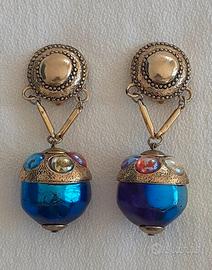 Orecchini pietre metallo vintage