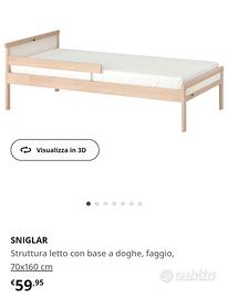 letto bambino ikea con rete e materasso