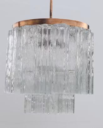 Lampadario in vetro di Murano stile Venini 