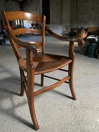 Sedia in legno paesana antica