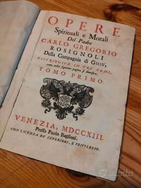 Libro antico opere spirituali e morali