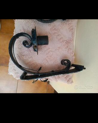 3 Lampade applique in ferro battuto usate,