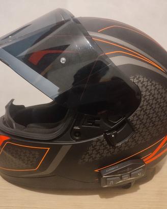 Casco integrale+ interphone collegato come nuovi