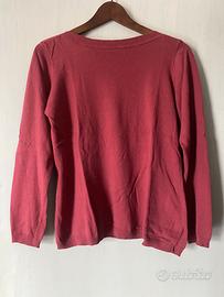 Maglia a maniche lunghe rosa scuro taglia M
