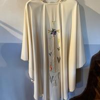 Casula sacerdote bianca 100% lana