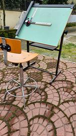 Banco da geometra con sedia 