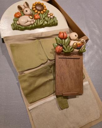 Organizzatore da parete e portablocco  legno THUN