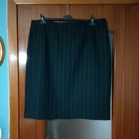 Gonna a Tubino Nera Gessata