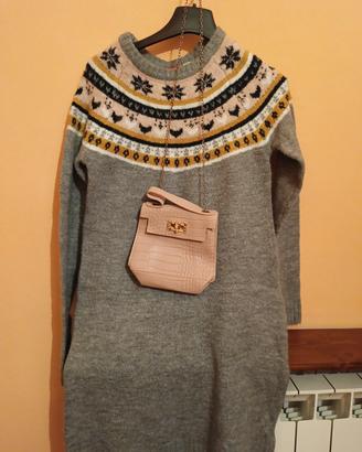 maglione grigio per l'inverno