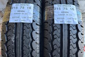 2 PNEUMATICI NUOVI 215/75 R16C KENDA ESTIVE