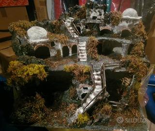 paesaggio presepe  con luci