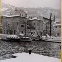 Foto D'epoca Bianco E Nero Malcesine neve