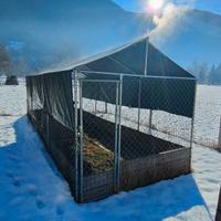 Recinto modulare in acciaio zincato, pari al nuovo