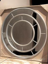 Specchio rotondo bianco shabby