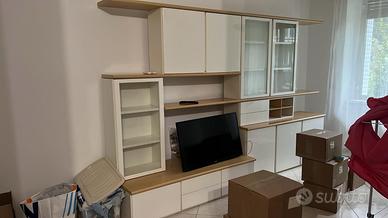 mobile sala bianco e legno