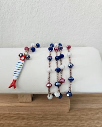 collana lunga con ciondolo pesciolino 