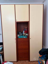Armadio doppia anta con cassettiera incorporata