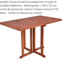 Tavolo da balcone allungabile