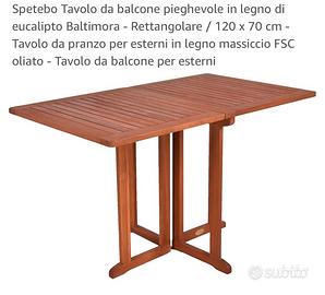 Tavolo da balcone allungabile
