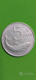 5 lire 1956