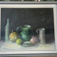 Elegante dipinto olio su tela Isa Albini