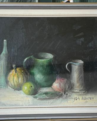 Elegante dipinto olio su tela Isa Albini