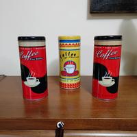 Set barattoli di latta per il caffè 