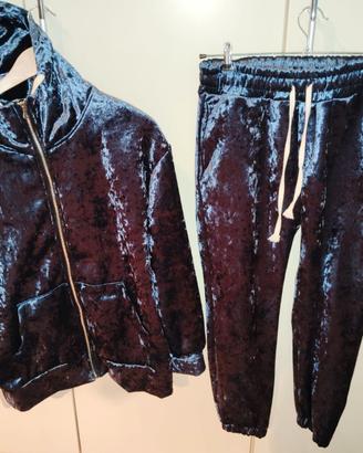 Completi 2 tute in felpa e ciniglia tg M