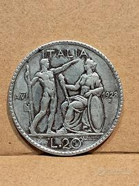 20 Lire 1928 Originale 