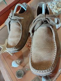 Scarpe uomo GEOX Respira beige con lacci taglia 45