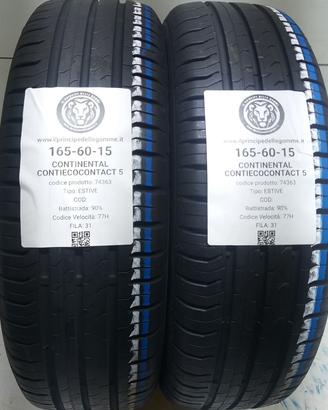 2 GOMME 165 60 15 CONTINENTAL A74363