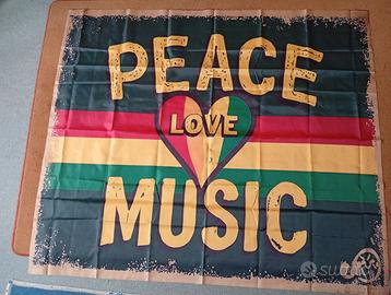 BANDIERA PEACE LOVE MUSIC