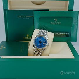 ROLEX DATEJUST 126234 BLU 36MM 07/26 NUOVO FULL