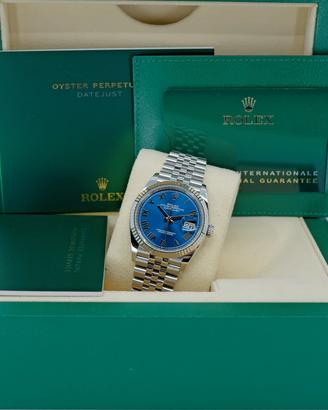 ROLEX DATEJUST 126234 BLU 36MM 07/26 NUOVO FULL