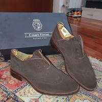 Scarpe uomo stringate Cesare Firrao camoscio